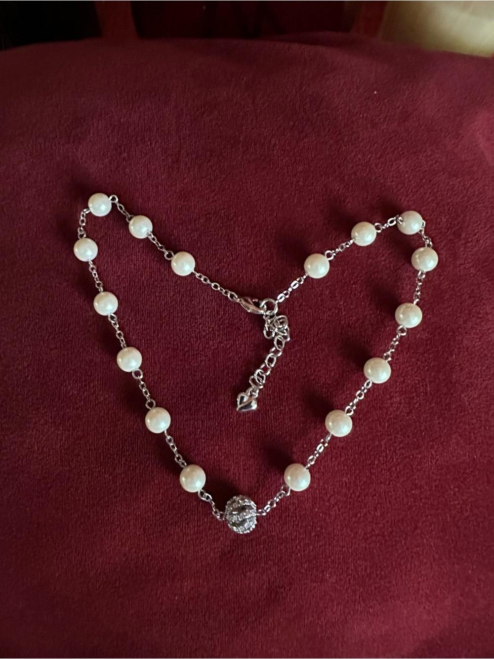Vintage Carolee Pearl Bead Silver-Tone Necklace - Elegant White Pearls